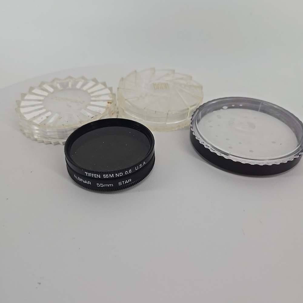 Tiffen 55mm ND 0.6 &‎ Albinar 55mm Star Lens Filter Set - Vintage Camera...